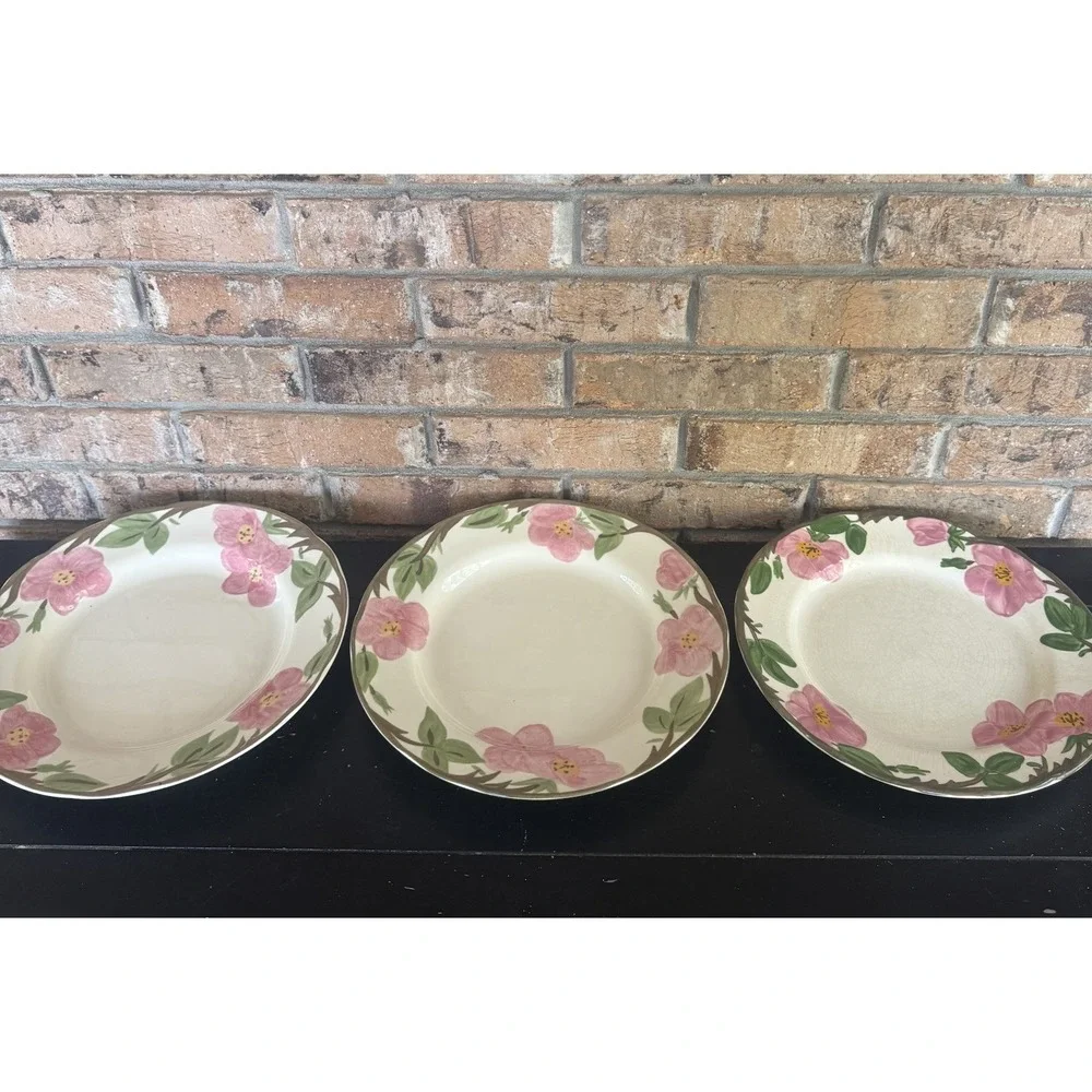 Vintage‎ Franciscan Desert Rose Dinner Plates Set of 3 England Pink Floral